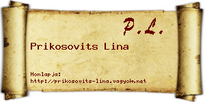 Prikosovits Lina névjegykártya